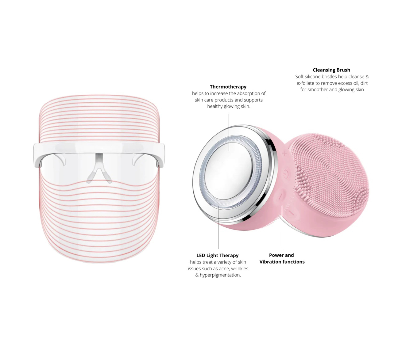 Cleanse & Glow Bundle & Save - Cleansing Brush & LED Light Therapy Mask